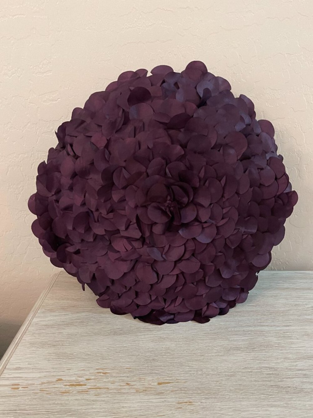 Round Petal Pillow Flower Purple 3D